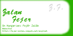 zalan fejer business card